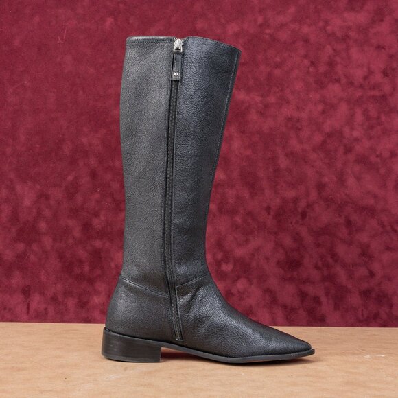 Linea Paolo Women Jackie Dress Office Black Leather Zip Fashion Tall Boots 9 - Picture 10 of 10